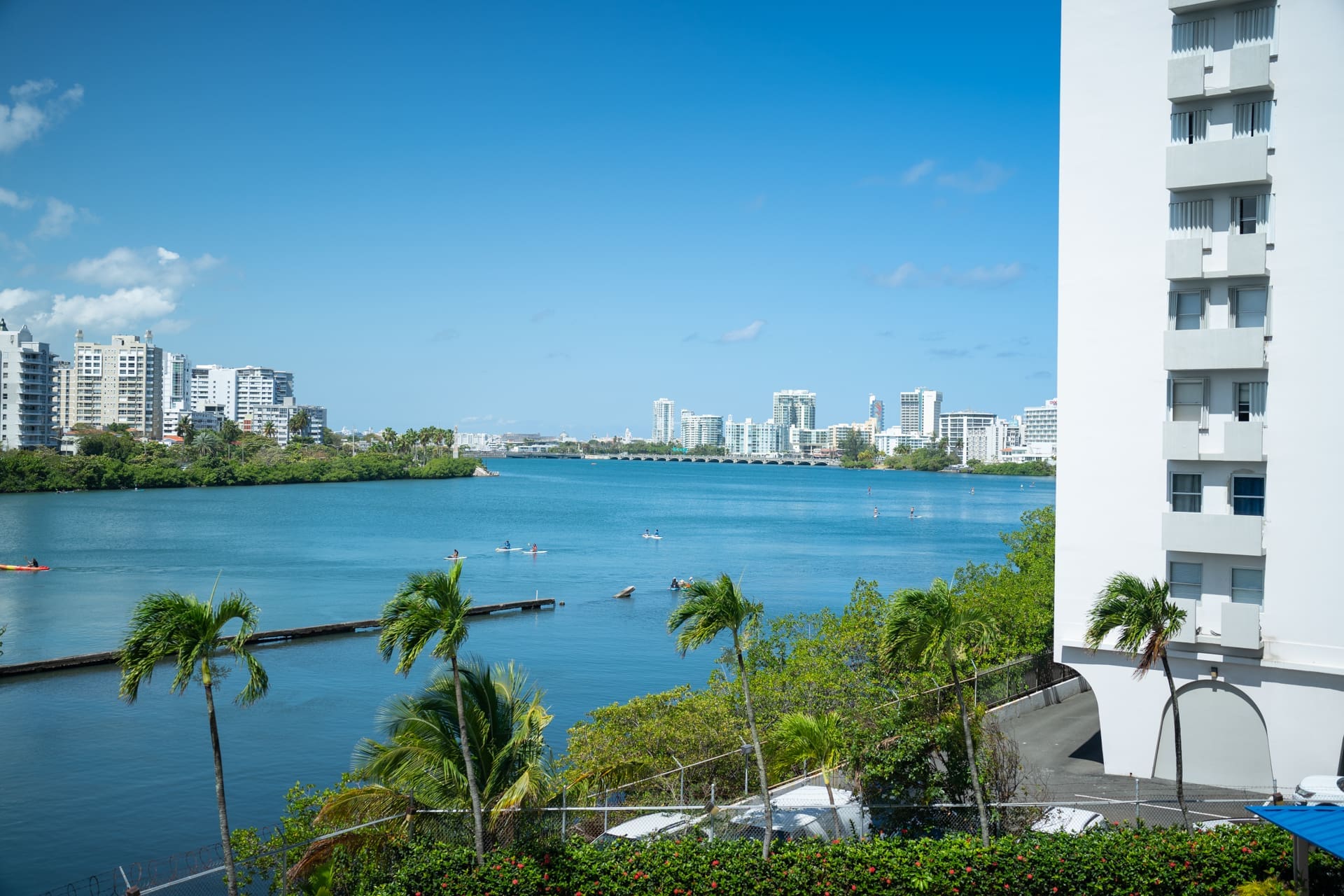 Lagoon and Condado skyline view from Condominio Del Mar