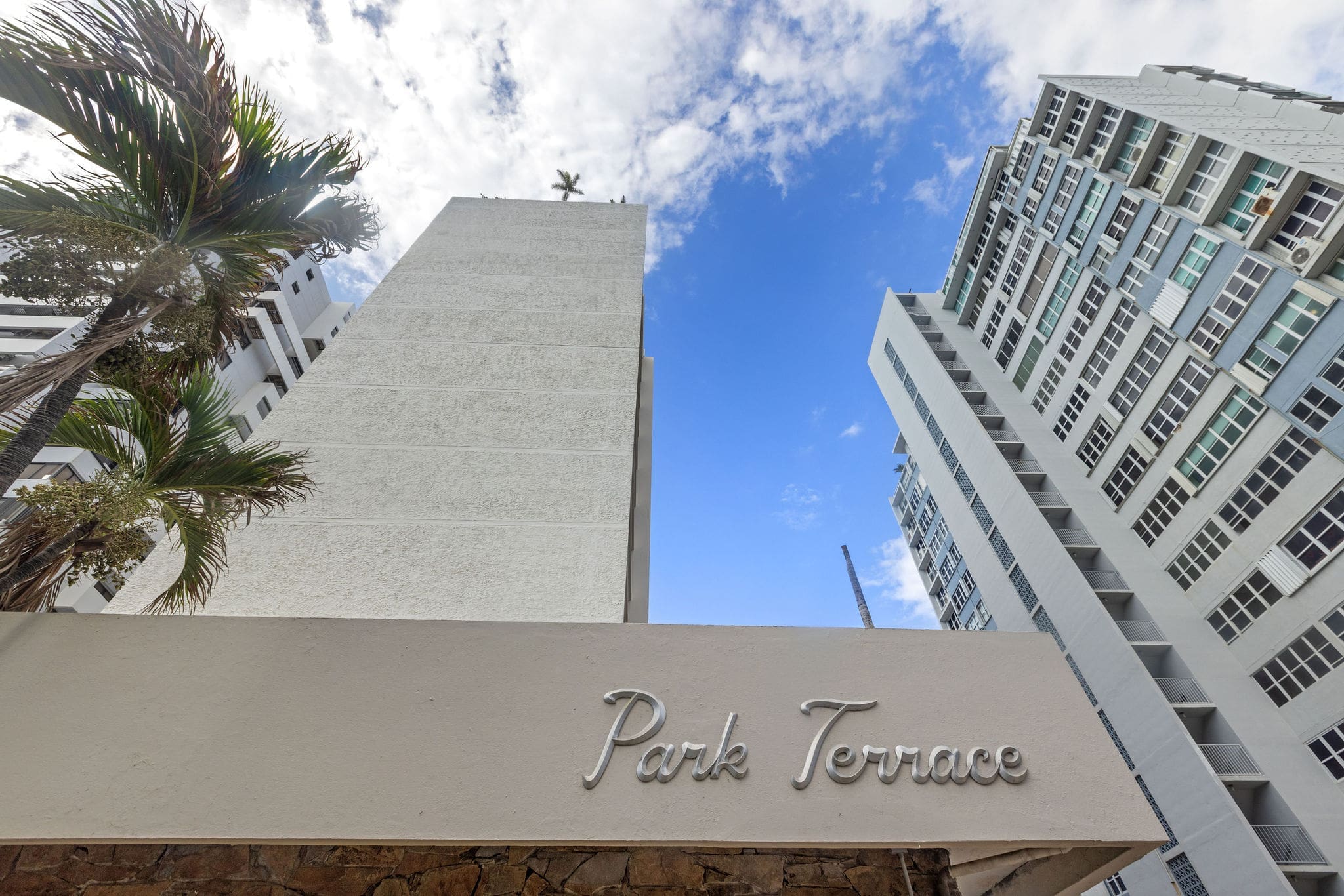 Exterior of Park Terrace condominium in Condado, Puerto Rico