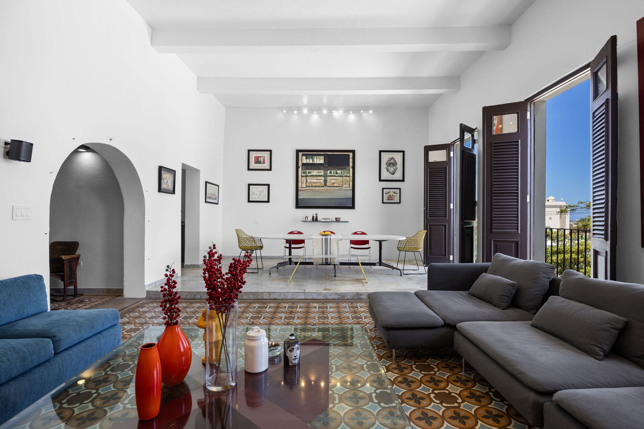 Living room at San Sebastian 152 in Old San Juan